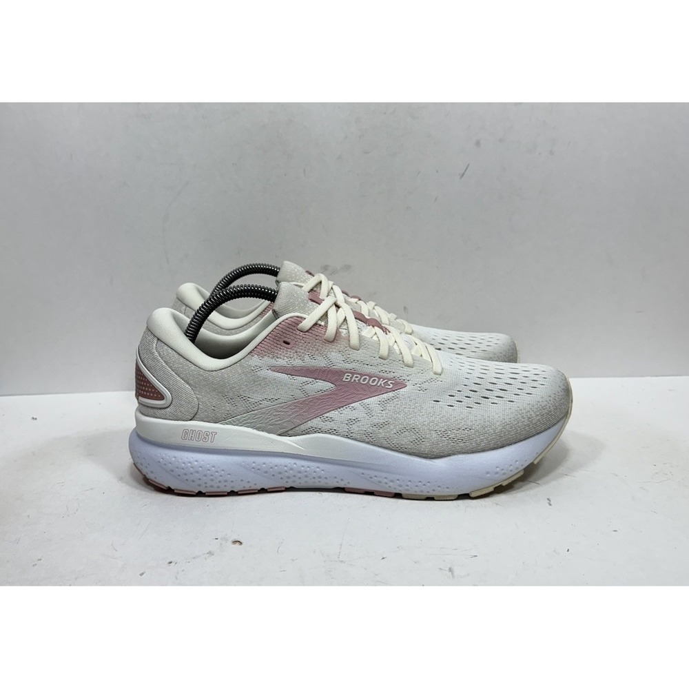 Brooks Ghost 16 Cream Pink Running Shoes Sneakers Women's Size 11 1204071B136